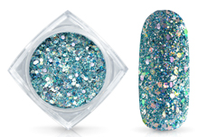 Jolifin LAVENI Luxury Glitter Hologramm  - silver-ocean
