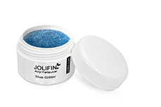 Jolifin Acryl Farbpulver - blue Glitter 5g