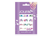 Jolifin Fancy Nail Sticker silver rainbow 5