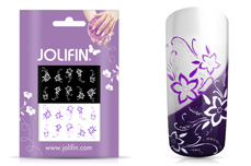 Jolifin Nailart Tattoos purple and white Nr. 1