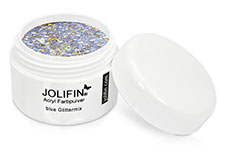 Jolifin Acryl Farbpulver - Blue Glittermix 5g