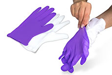 24 gants en coton taille S