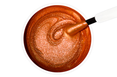 Jolifin Stamping-Lack - orange Glitter 12ml