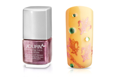 Jolifin Stamping-Lack - plum Glitter 12ml