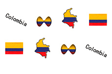 Jolifin Länder Tattoo - Colombia