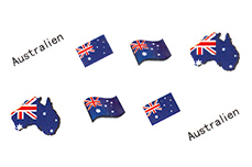 Jolifin Länder Tattoo - Australia