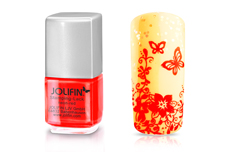 Jolifin Stamping-Lack - neon-red 12ml