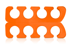 Écarteur d'orteils pour pédicure Jolifin réutilisable - orange