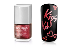 Jolifin Stamping Lacquer - red Glitter 12ml