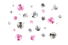 Jolifin Strass-Display - pink silber grau