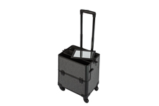 Jolifin Trolley Koffer schwarz Glitter - B-Ware