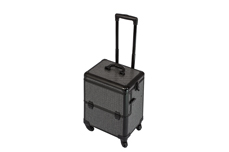Jolifin Trolley Koffer schwarz Glitter - B-Ware