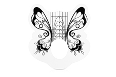 Jolifin Schmetterling Schablone Mandelform 100er