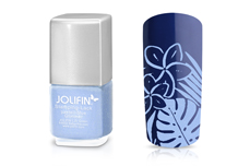 Jolifin Stamping-Lack - pastell-blue Glimmer 12ml