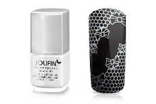 Jolifin Stamping-Lack - snow-white 12ml