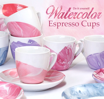 Watercolor Espresso-Cups